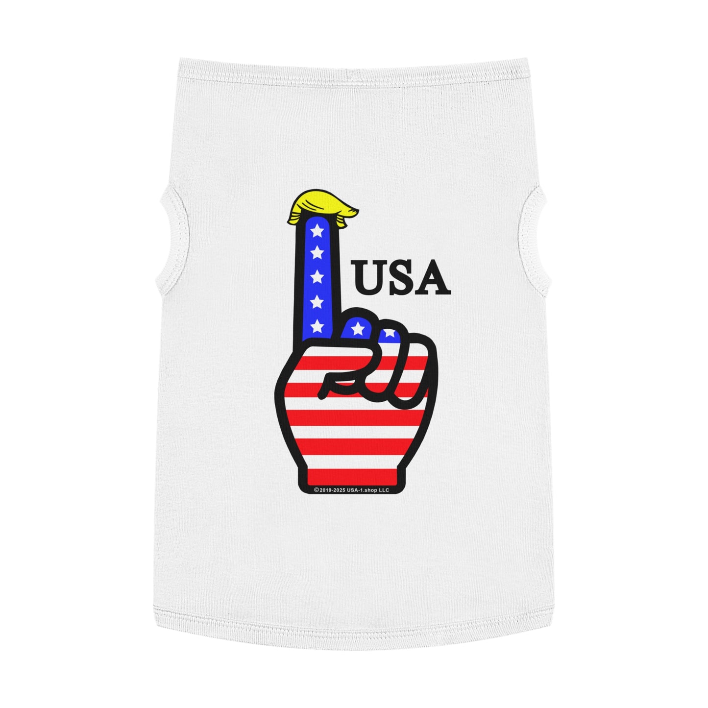USA-1 Themed Pet Tank Top, Dog Apparel, USA Theme, Fourth of July Outfit, Holiday Gift for Pet Lovers, Casual Wear for Dogs