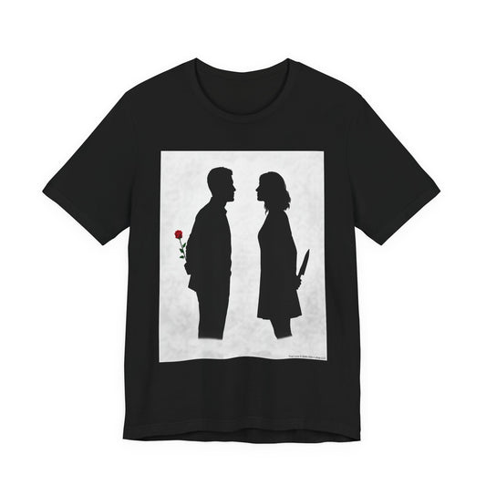 True Love on Classic Black T - FRONT SIDE PRINT