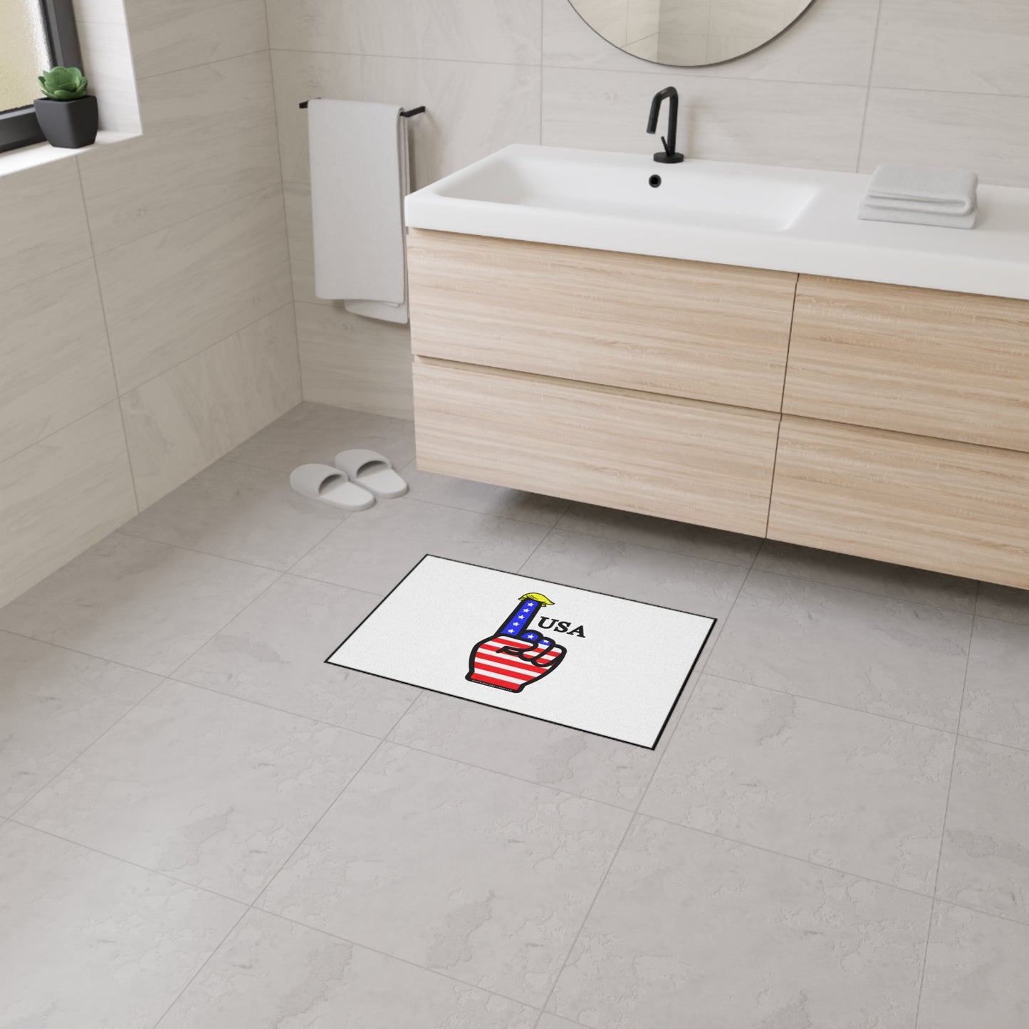 USA-1 Themed Style 1 Heavy Duty Floor Mat, Durable Entrance Rug, American Flag Decor, Sports Theme Mat, Indoor/Outdoor Welcome Mat