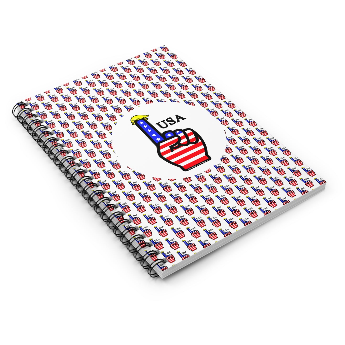 USA-1 Themed Style 2 Spiral Notebook, College Ruled Journal for Students, Patriotic School Supplies, Gift for Teachers or USA Fans, Independence [...]