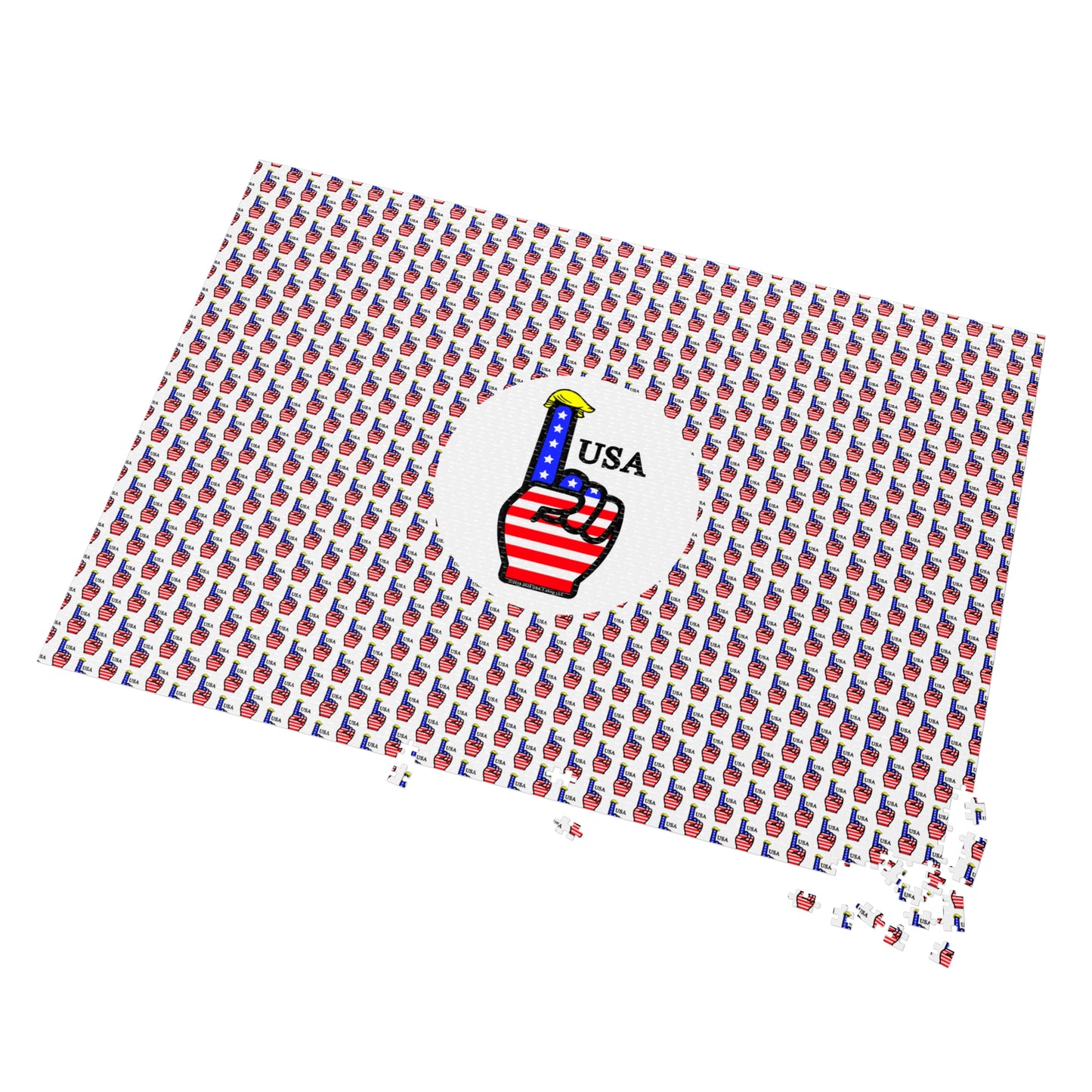 USA-1 Themed Jigsaw Puzzle with Tin – Patriotic Gift, Fun Family Activity, Home Decor, Holiday Entertainment, USA Puzzle