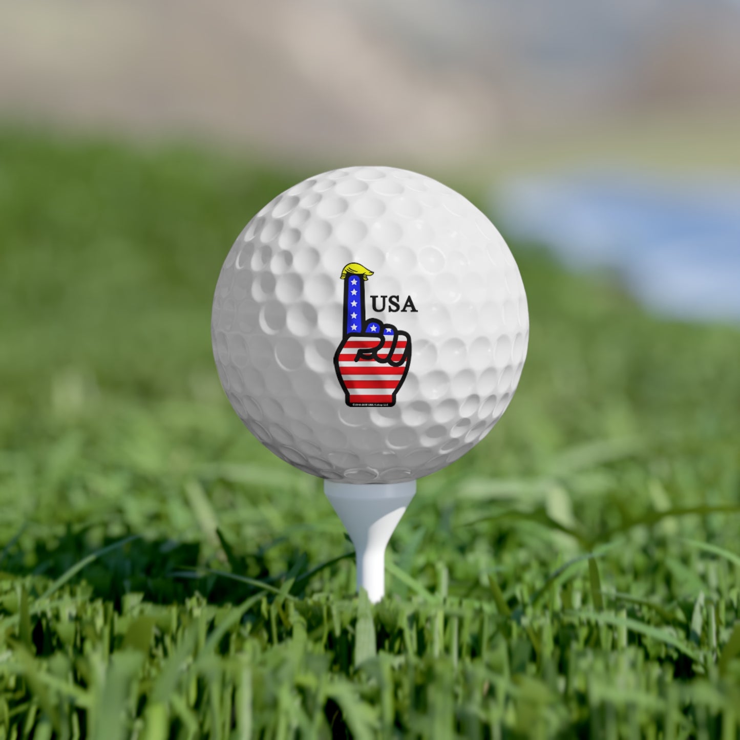 USA-1 Themed Golf Balls, 6pcs - Great for Gifts, Tournaments, and Celebrations, Ideal for Golf Lovers