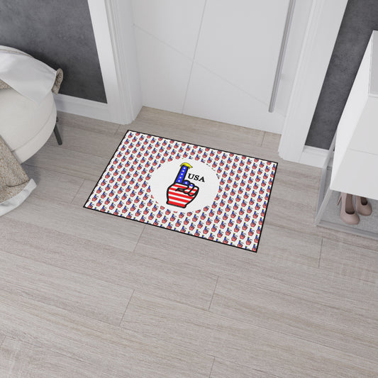USA-1 Themed Style 2 Heavy Duty Floor Mat, Durable Entrance Rug, American Flag Decor, Sports Theme Mat, Indoor/Outdoor Welcome Mat