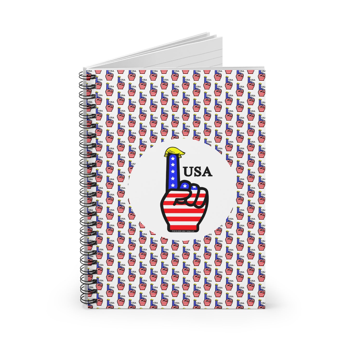 USA-1 Themed Style 2 Spiral Notebook, College Ruled Journal for Students, Patriotic School Supplies, Gift for Teachers or USA Fans, Independence [...]