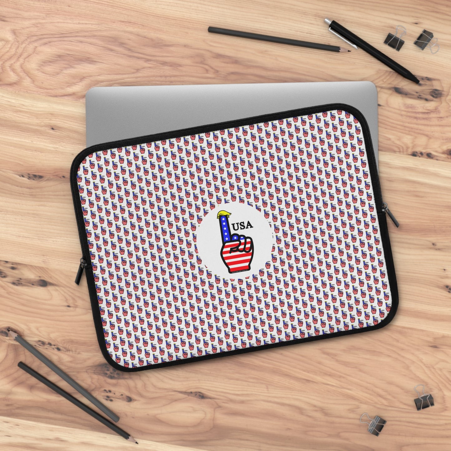 USA-1 Themed Style 2 Laptop Sleeve - Perfect for Students, Professionals, and Holidays like Independence Day, 4th of July, USA Pride