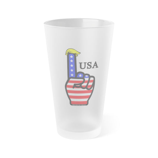 USA-1 Themed Frosted Pint Glass, 16oz