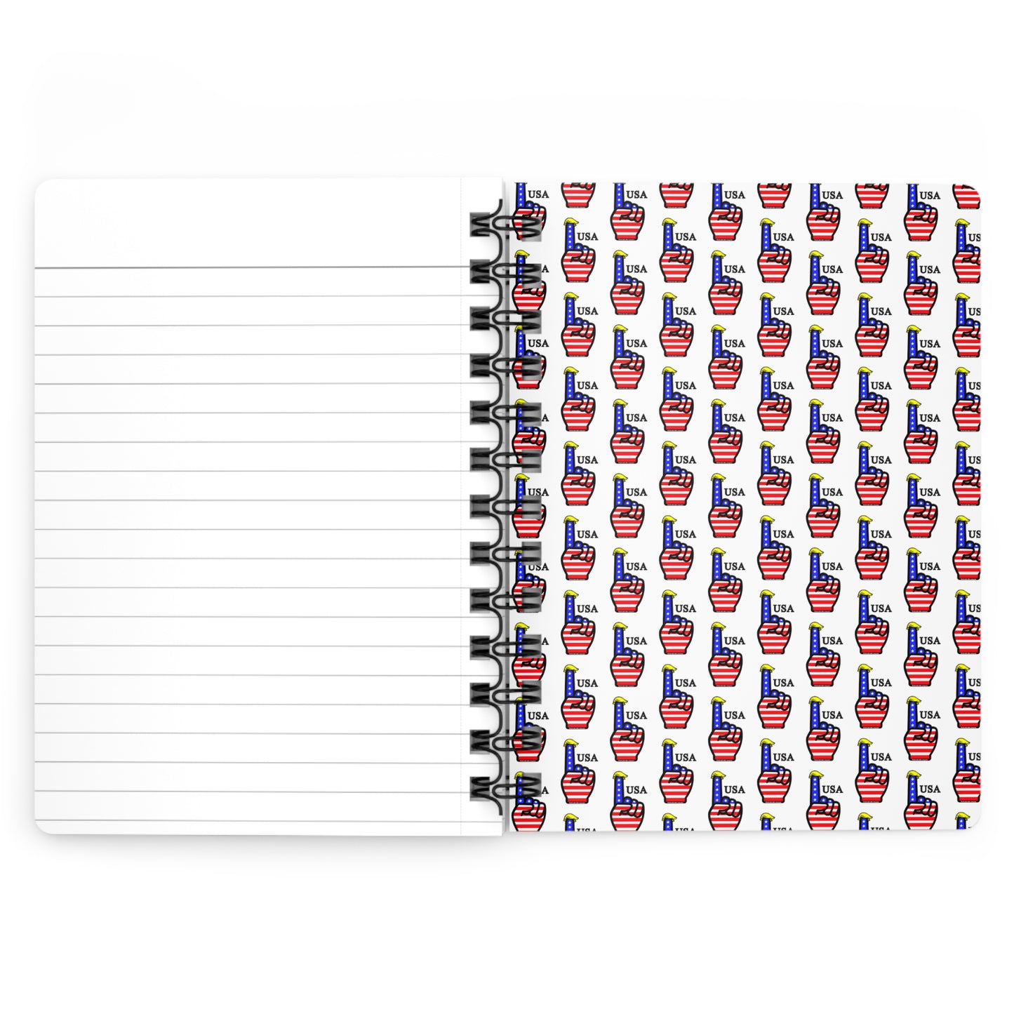 USA-1 Themed Style 1 Spiral Bound Journal, USA Notebook, Party Planning, Sports Events, Freedom Celebrations