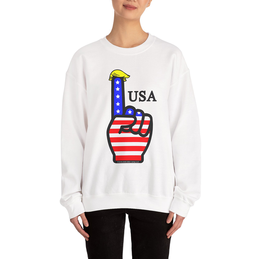 USA-1 Theme Woman's Sweatshirt, Cozy Crewneck, Casual Apparel, Independence Day Gift, Stylish Everyday Wear, Unisex