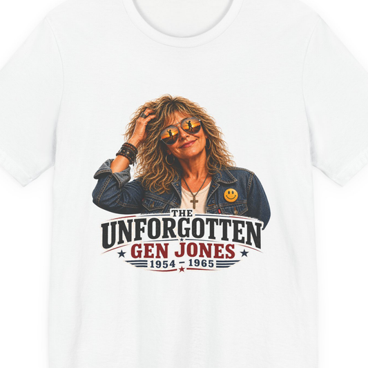 Her GenJones — Retro 1960s Generation Jones Graphic T-Shirt Front side print