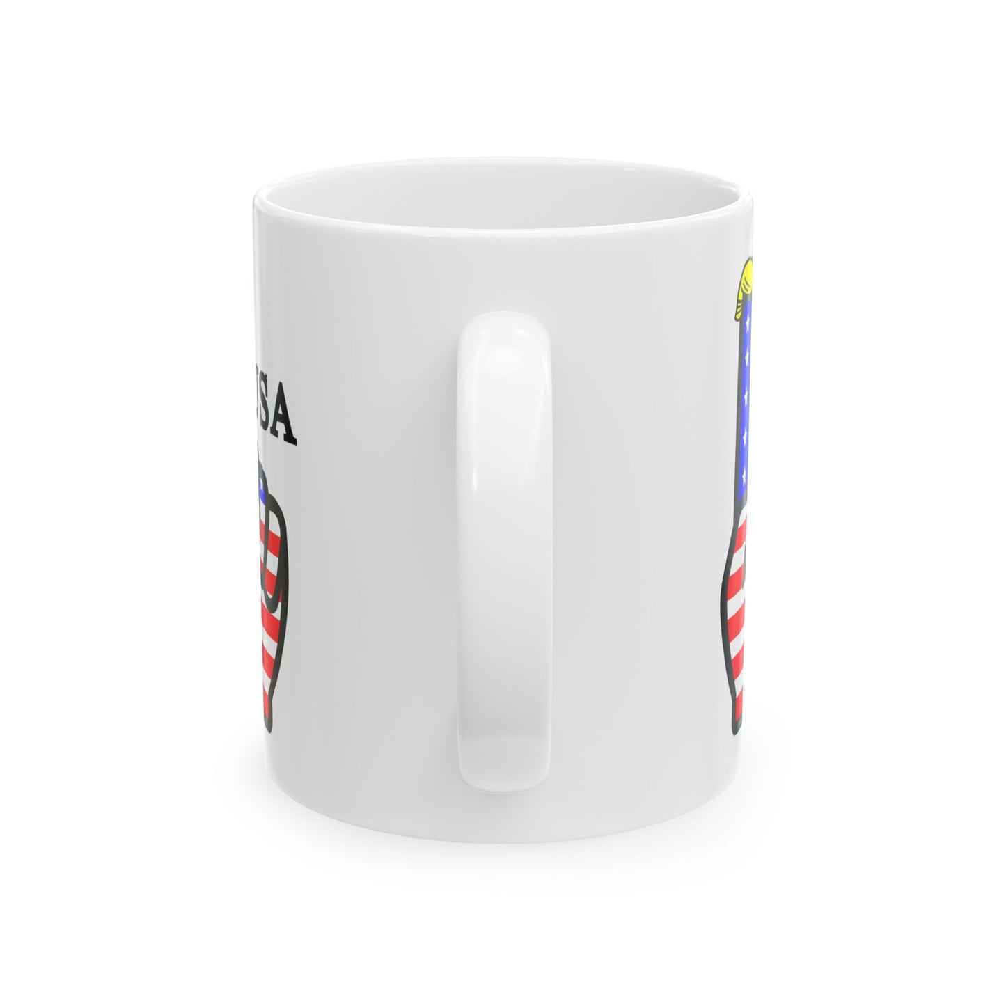 USA-1 Themed Style 1 Ceramic Mug, (11oz, 15oz)  Coffee Cup, Gifts for Patriotism, Fourth of July Decor, Americana Home Accessory, Independence Day