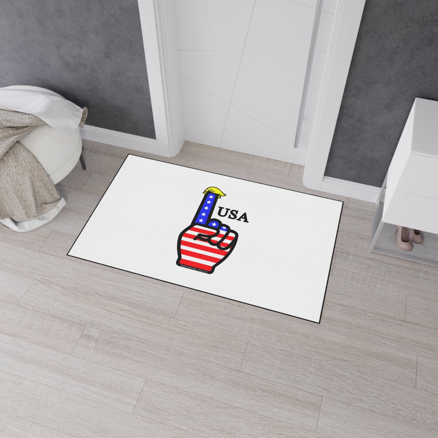 USA-1 Themed Style 1 Heavy Duty Floor Mat, Durable Entrance Rug, American Flag Decor, Sports Theme Mat, Indoor/Outdoor Welcome Mat