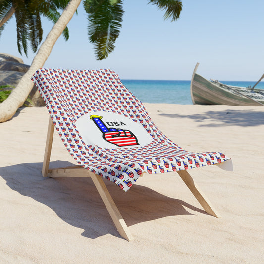 USA-1 Themed Beach Towel, USA Decor, Summer Beach Accessory, Fun Pool Towels, Holiday Gift, Beach Picnic Essential