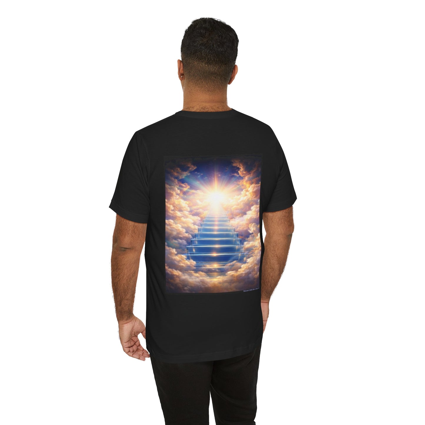 Welcome on Classic Black T - Back Side Print