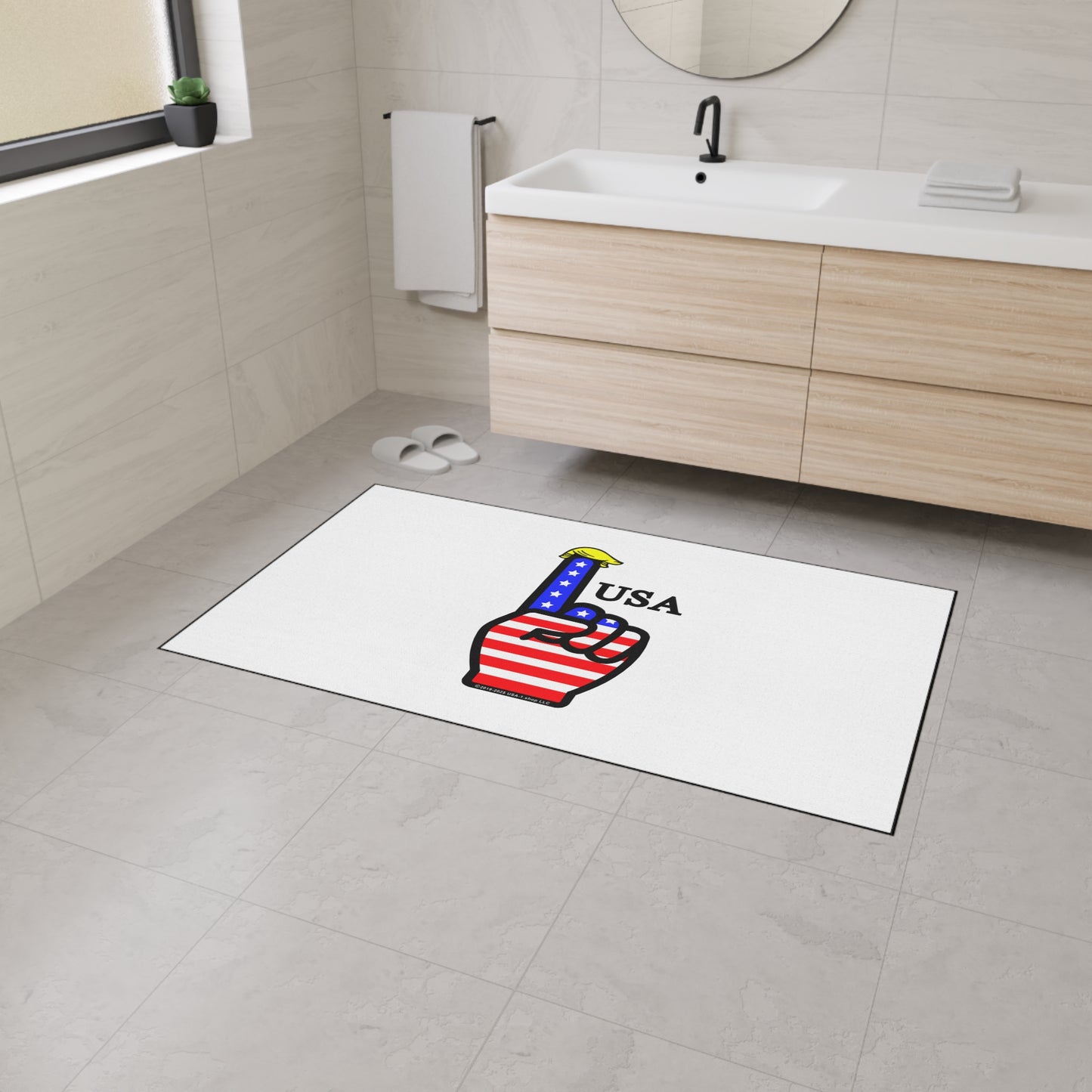 USA-1 Themed Style 1 Heavy Duty Floor Mat, Durable Entrance Rug, American Flag Decor, Sports Theme Mat, Indoor/Outdoor Welcome Mat