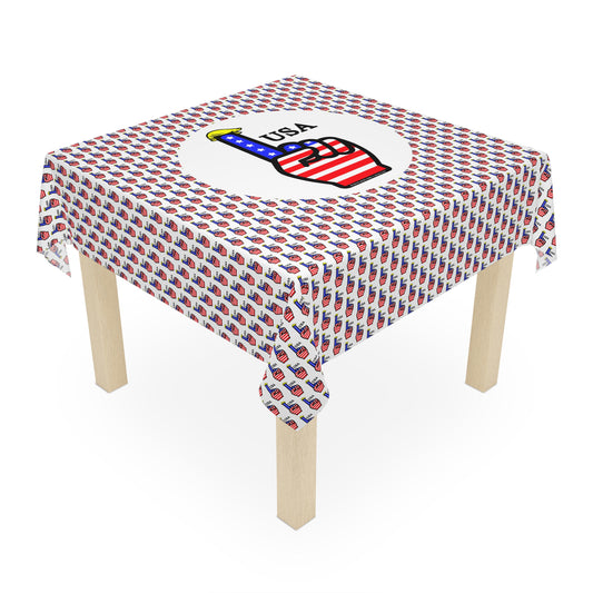 USA-1 Themed Tablecloth, Patriotic Table Cover, Fourth of July Decoration, BBQ Dining Experience, Summer Celebration Decor
