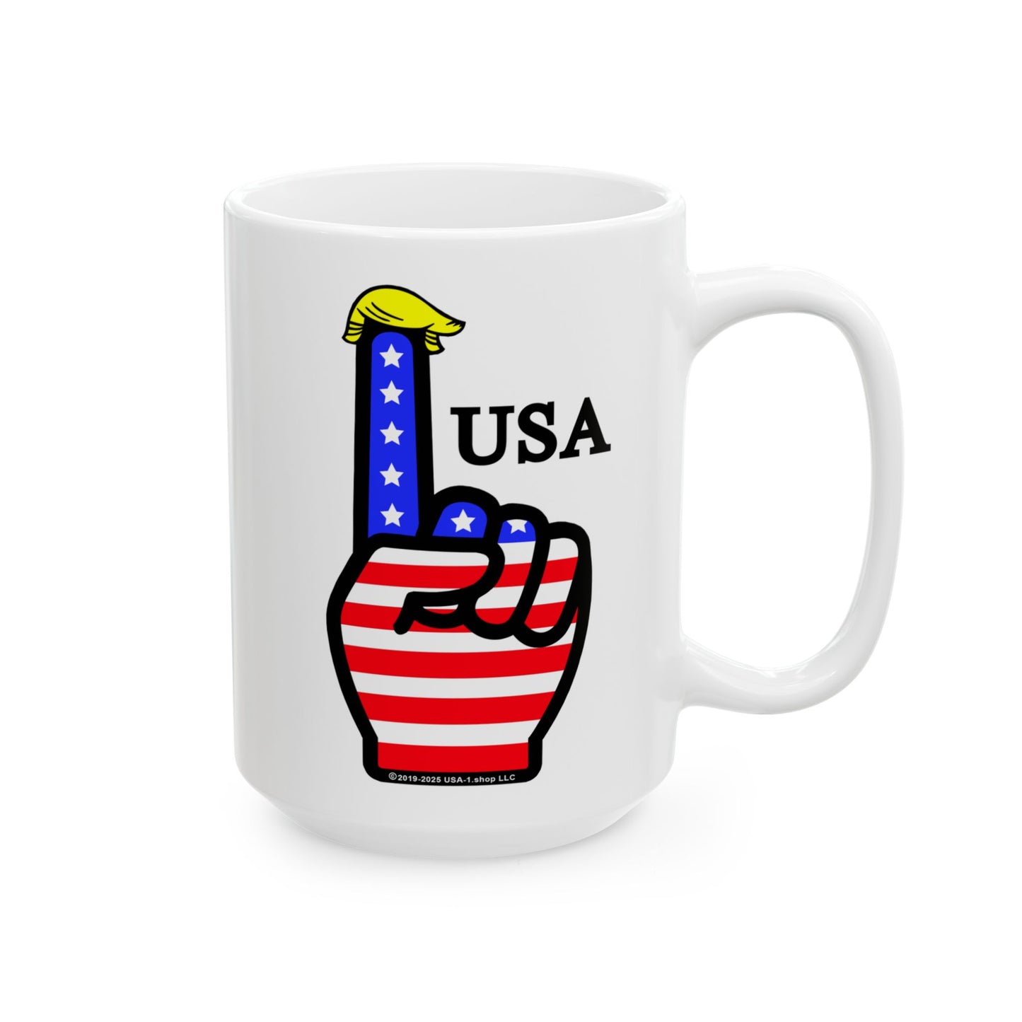 USA-1 Themed Style 1 Ceramic Mug, (11oz, 15oz)  Coffee Cup, Gifts for Patriotism, Fourth of July Decor, Americana Home Accessory, Independence Day
