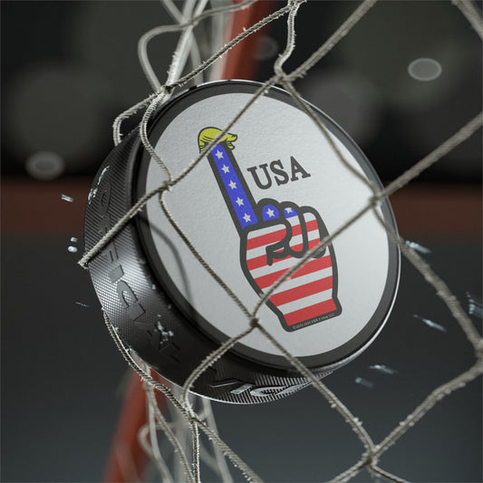 USA-1 Themed Hockey Puck, Sports Memorabilia, Game Day Decor, USA Hockey Fan Gift, Ice Hockey Collectible