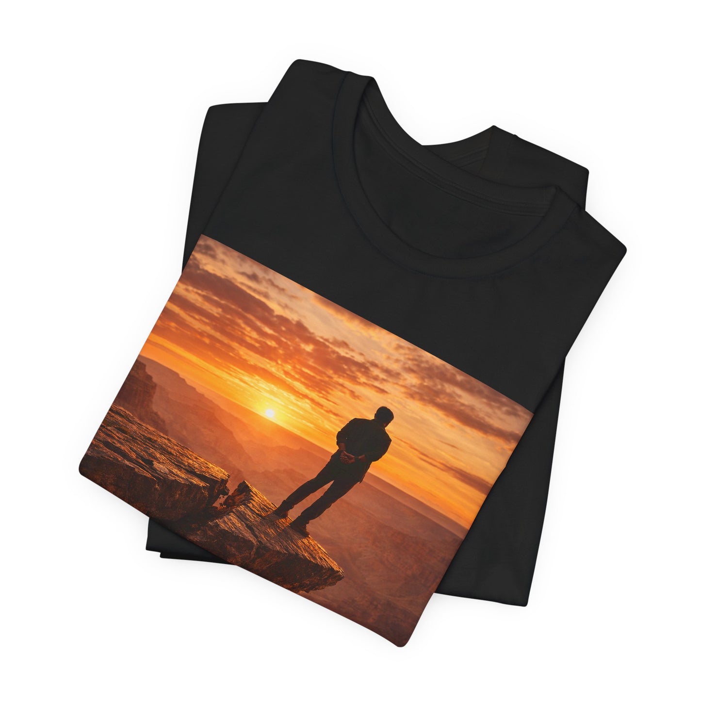 Nice View on Classic Black T - Front Side Print