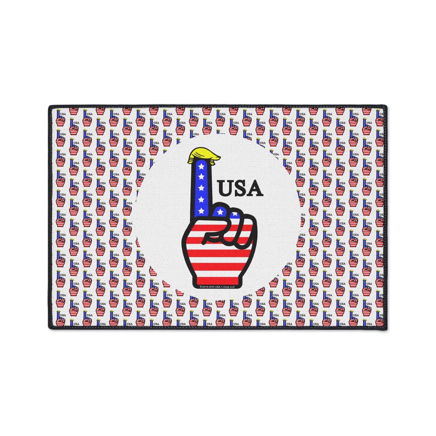 USA-1 Themed Style 2 Heavy Duty Floor Mat, Durable Entrance Rug, American Flag Decor, Sports Theme Mat, Indoor/Outdoor Welcome Mat