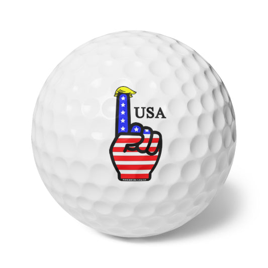 USA-1 Themed Golf Balls, 6pcs - Great for Gifts, Tournaments, and Celebrations, Ideal for Golf Lovers