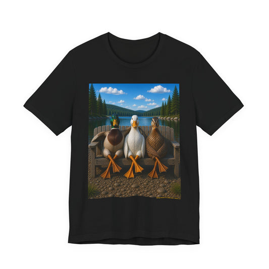 Sitting Ducks 01 on Classic Black T - Front Side Print