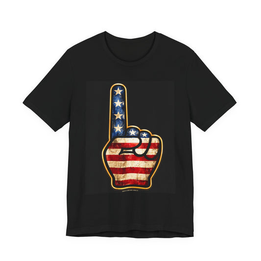 USA #1 on Classic Black T - Front Side Print