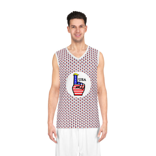 USA-1 Themed Basketball Jersey, USA Sports Tank, Independence Day Gift, Team Spirit Wear, Summer Sports Apparel