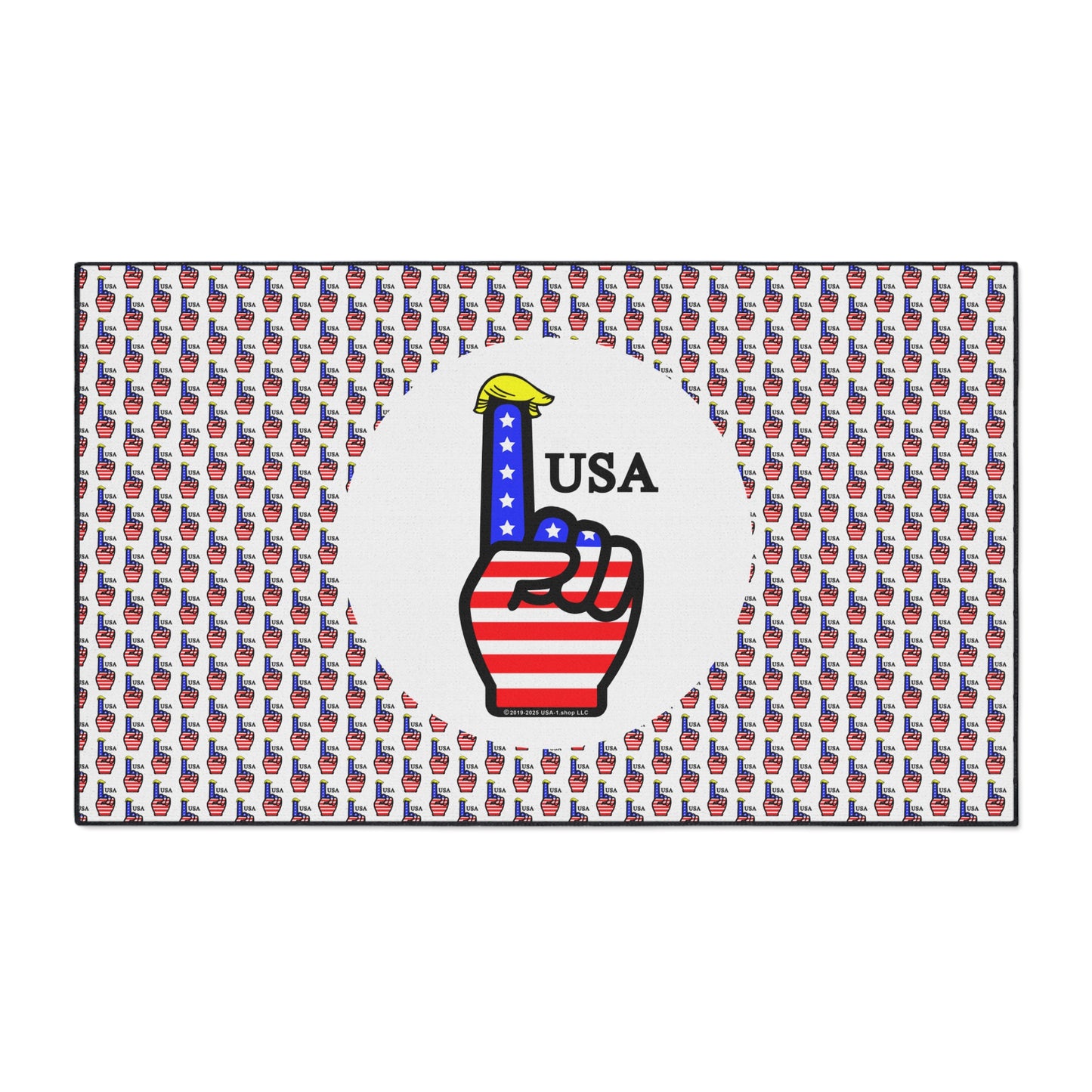 USA-1 Themed Style 2 Heavy Duty Floor Mat, Durable Entrance Rug, American Flag Decor, Sports Theme Mat, Indoor/Outdoor Welcome Mat