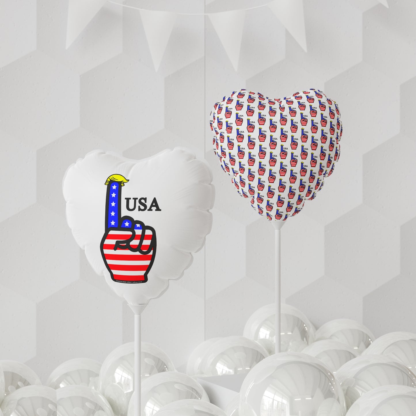 USA-1 Themed Style 2 Balloons, 4th of July Decor, USA Celebration Balloons, Event Party Supplies, Independence Day Decorations