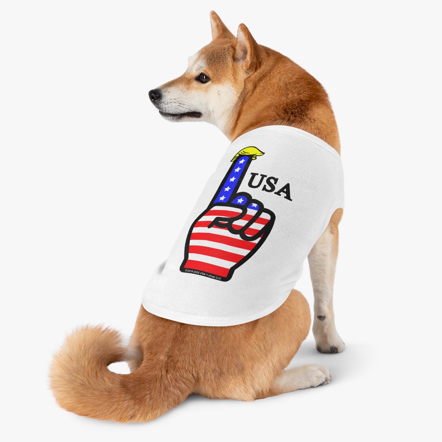 USA-1 Themed Pet Tank Top, Dog Apparel, USA Theme, Fourth of July Outfit, Holiday Gift for Pet Lovers, Casual Wear for Dogs
