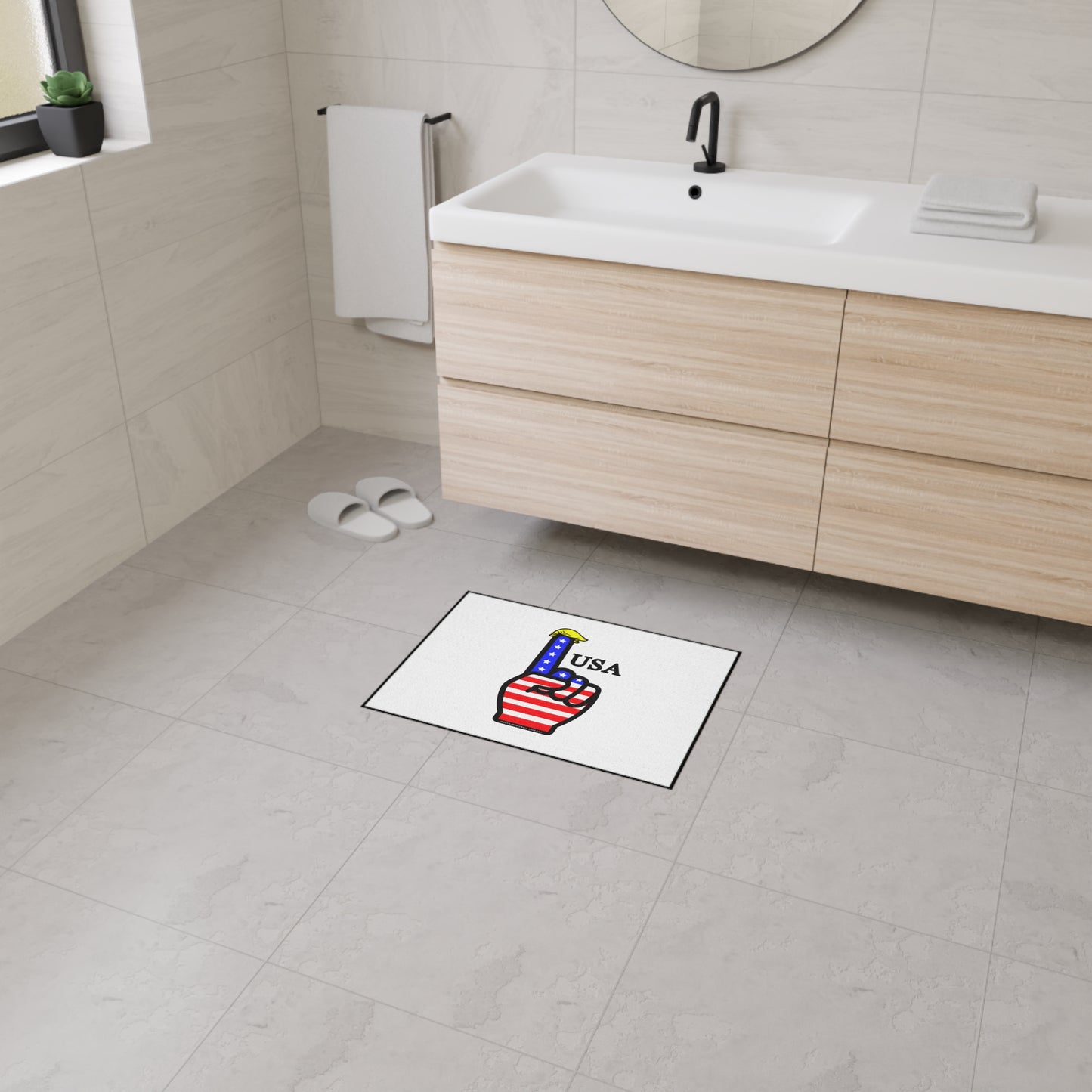 USA-1 Themed Style 1 Heavy Duty Floor Mat, Durable Entrance Rug, American Flag Decor, Sports Theme Mat, Indoor/Outdoor Welcome Mat