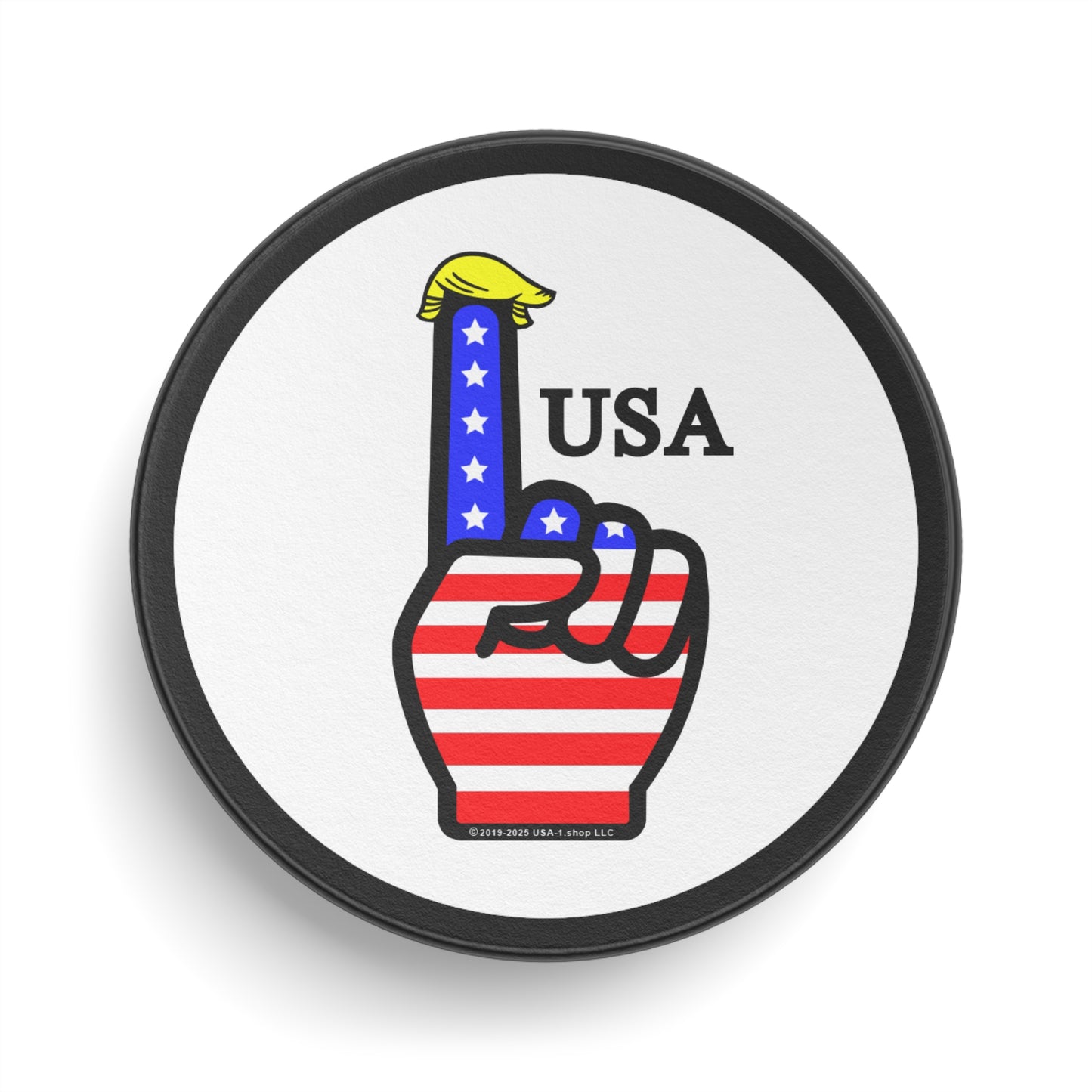 USA-1 Themed Hockey Puck, Sports Memorabilia, Game Day Decor, USA Hockey Fan Gift, Ice Hockey Collectible