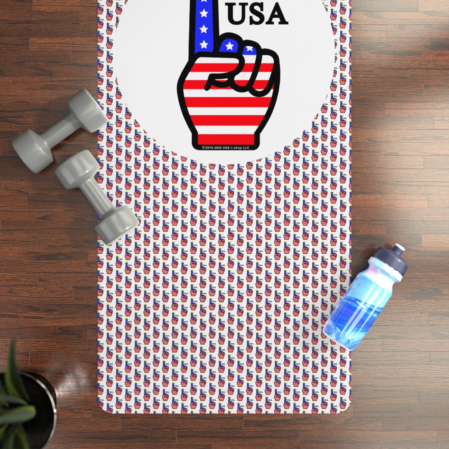USA-1 Themed Style 2 Rubber Yoga Mat | Exercise Mat, Fitness, Yoga, Home Gym, Workout, Gift for Yoga Lovers