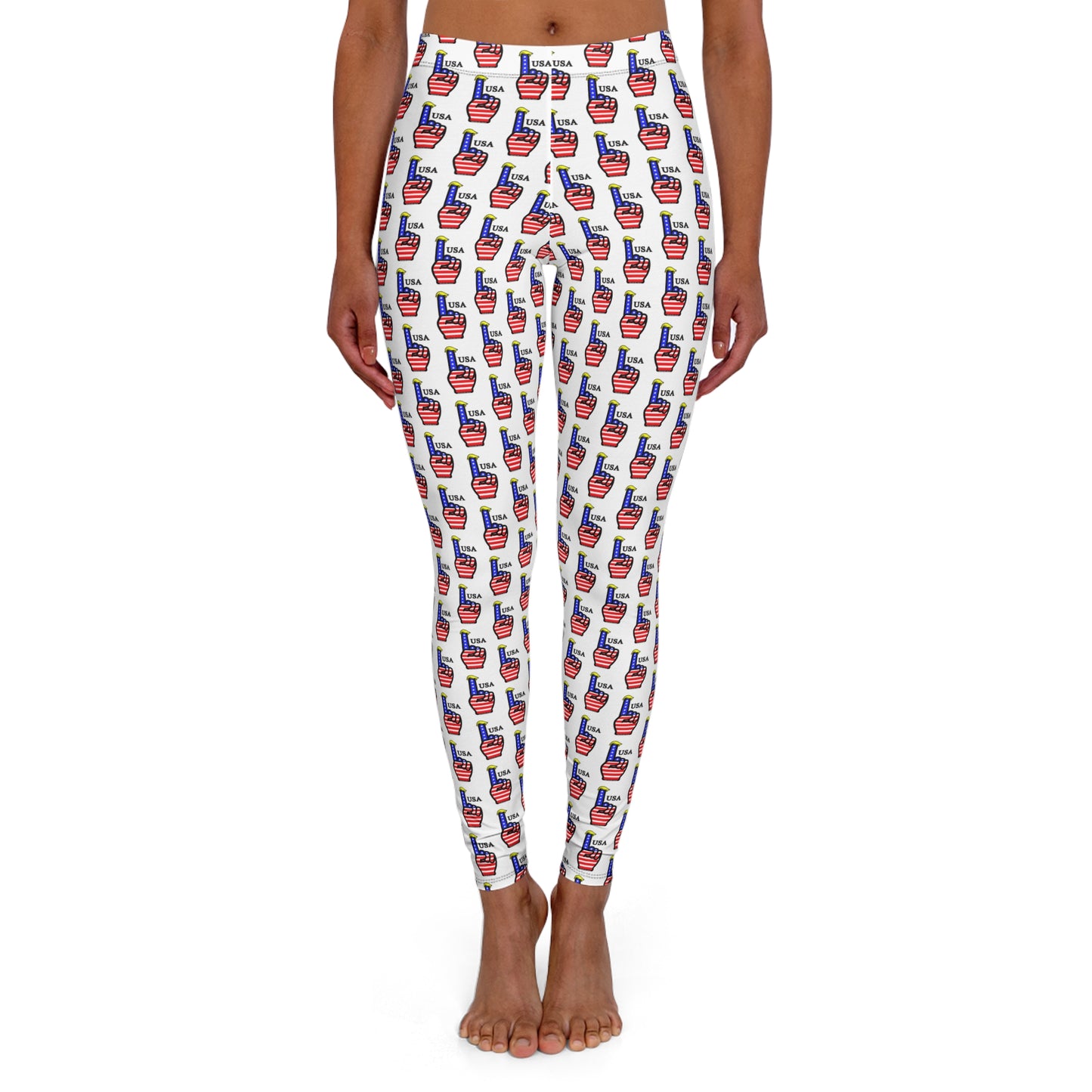 USA-1 Themed Fun Printed Leggings - Women's Casual Spandex Leggings, Comfy Activewear, Gift for Her, Yoga, Lounge Wear, Summer Fashion