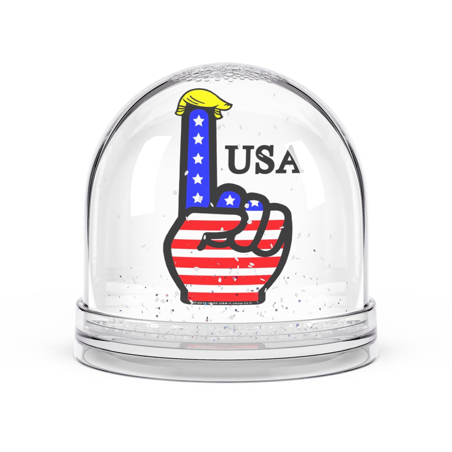 USA-1 Themed Snow Globe, USA Decor, American Home Accent, Gift for Patriots, Sports Fans, 4th of July Decoration