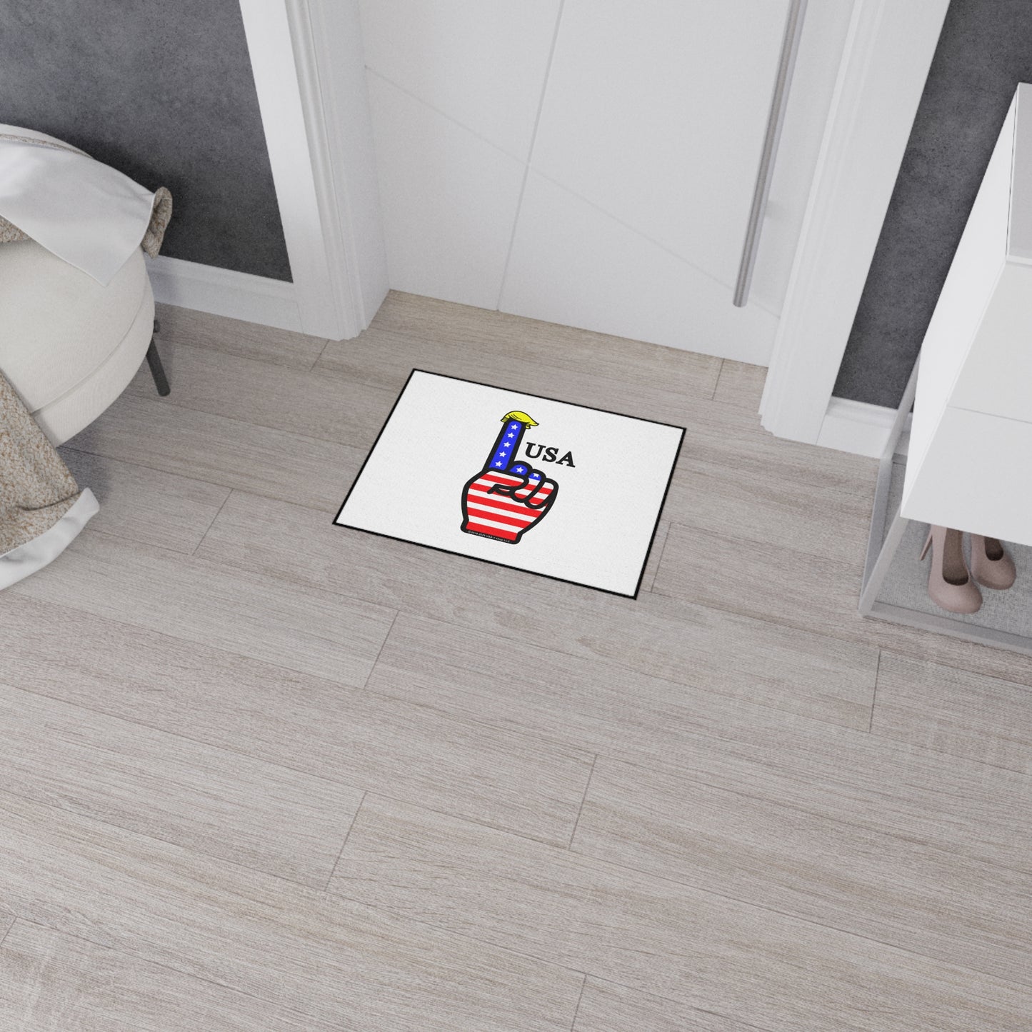 USA-1 Themed Style 1 Heavy Duty Floor Mat, Durable Entrance Rug, American Flag Decor, Sports Theme Mat, Indoor/Outdoor Welcome Mat