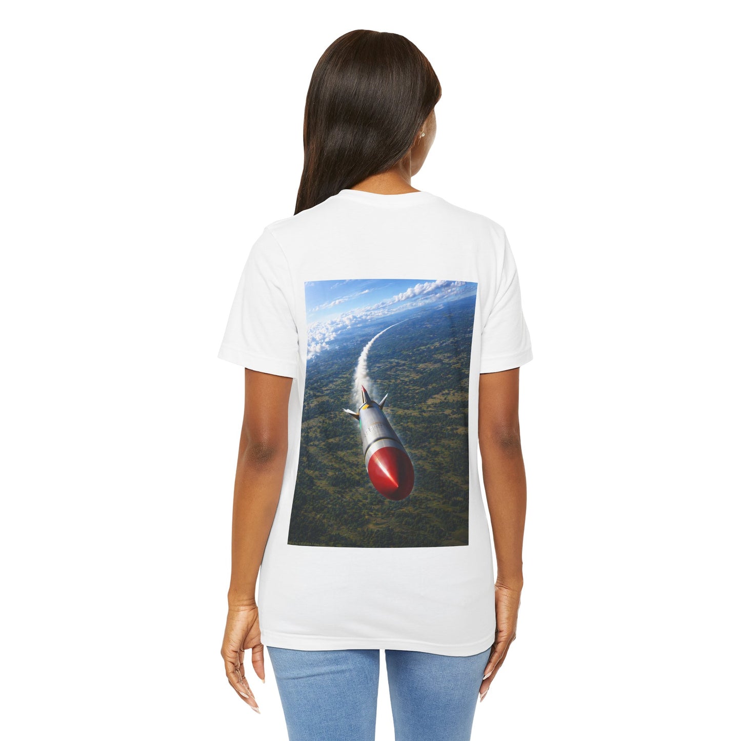 Comin At You on Classic White T - Back Side Print