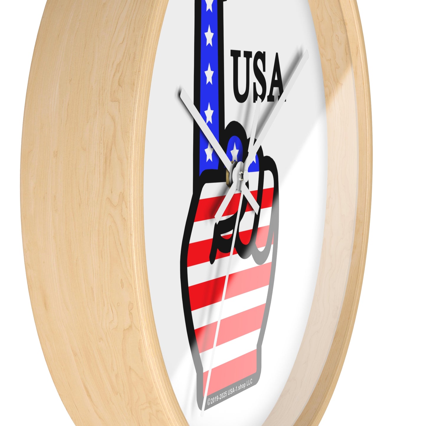 USA-1 Themed Wall Clock, Home Decor, Patriotic Gift, Freedom Enthusiast Clock, 4th of July Decoration, Americana Timepiece