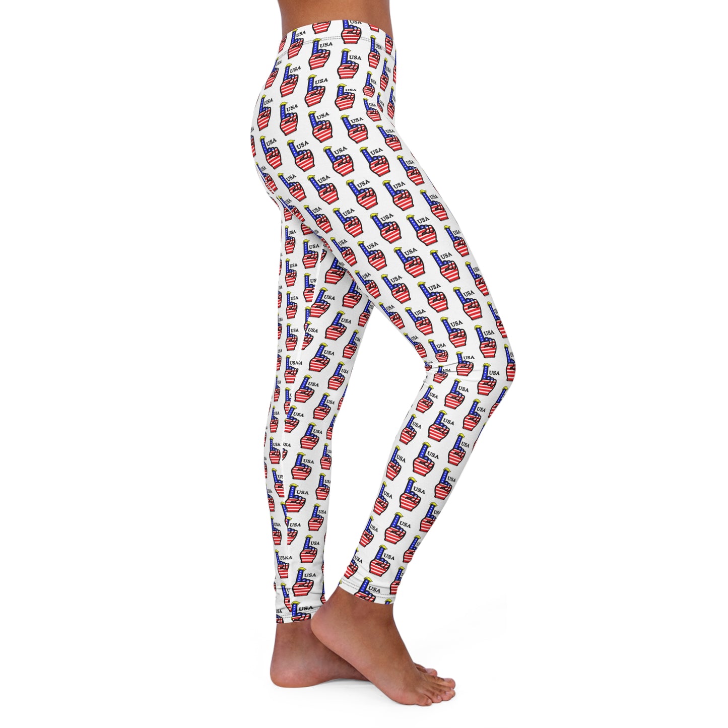 USA-1 Themed Fun Printed Leggings - Women's Casual Spandex Leggings, Comfy Activewear, Gift for Her, Yoga, Lounge Wear, Summer Fashion