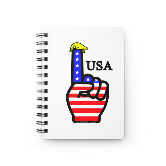 USA-1 Themed Style 1 Spiral Bound Journal, USA Notebook, Party Planning, Sports Events, Freedom Celebrations