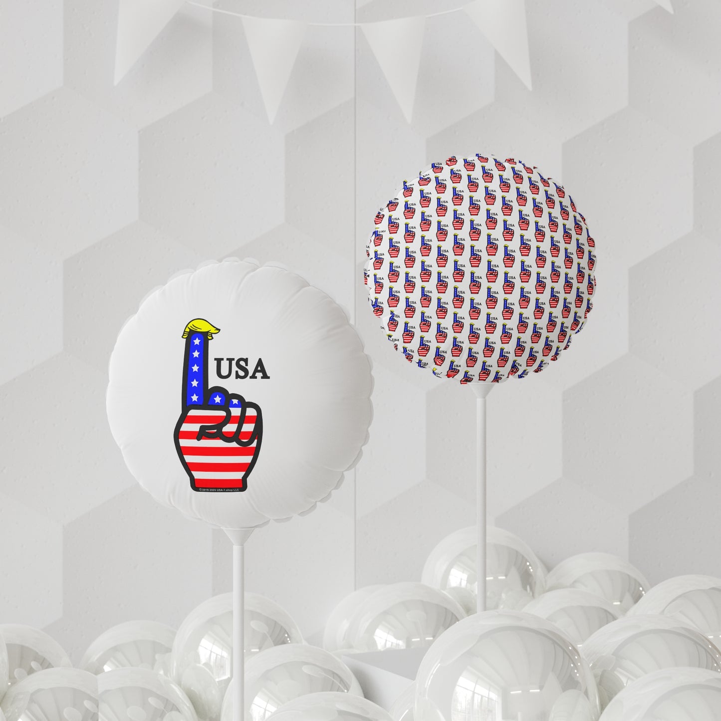 USA-1 Themed Style 2 Balloons, 4th of July Decor, USA Celebration Balloons, Event Party Supplies, Independence Day Decorations