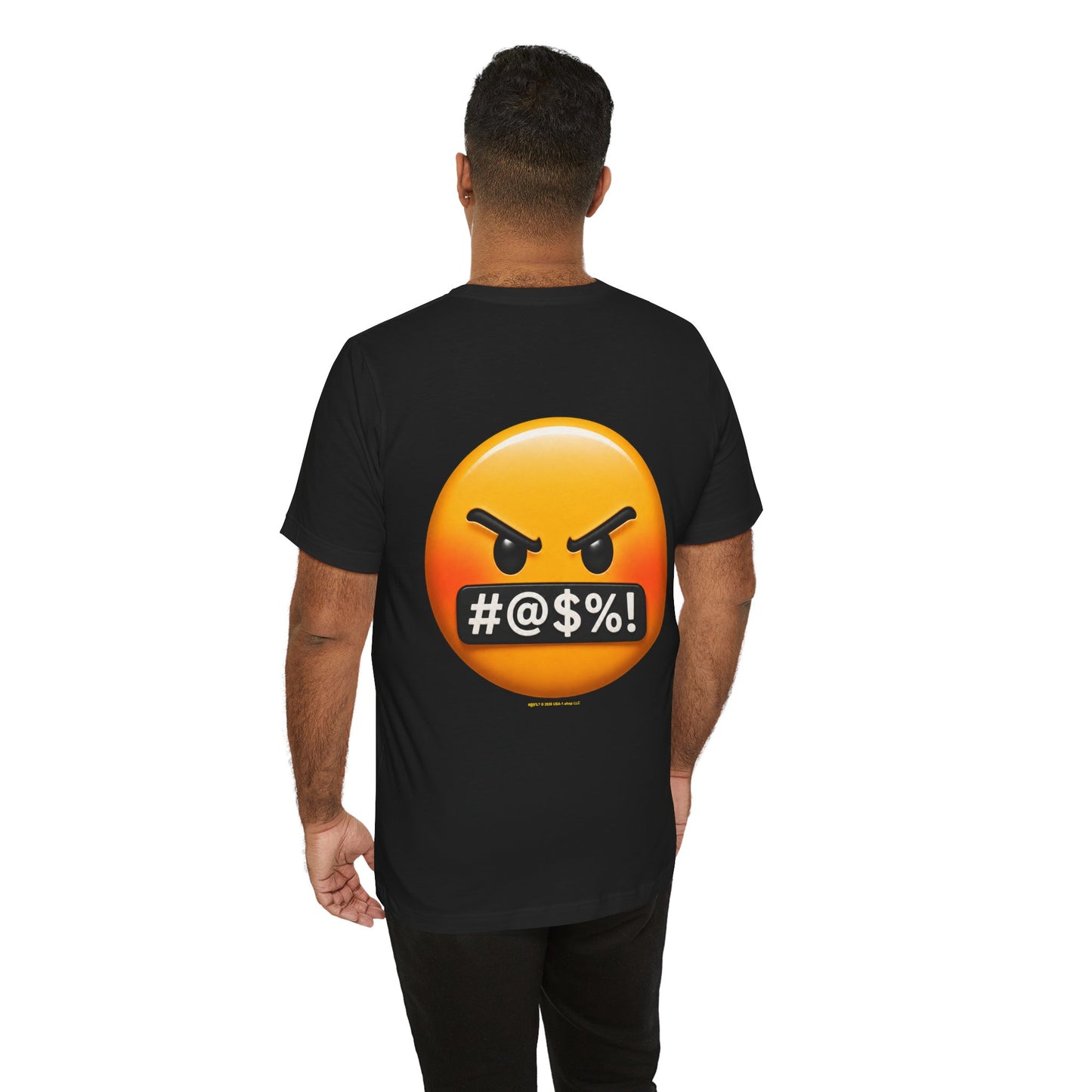 #@$%! on Classic Black T - Back Side Print