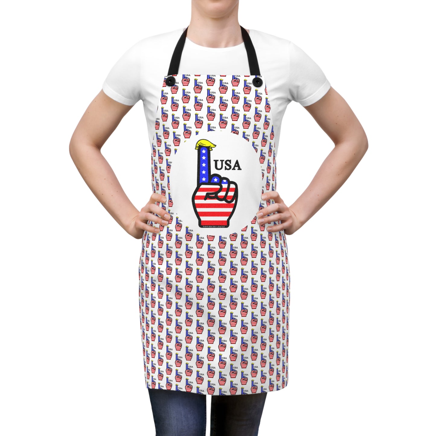 USA-1 Themed Style 3 Apron, Fun Cooking Gift for Her, Party Apron, BBQ Accessory, Foodie Gift for Election Party
