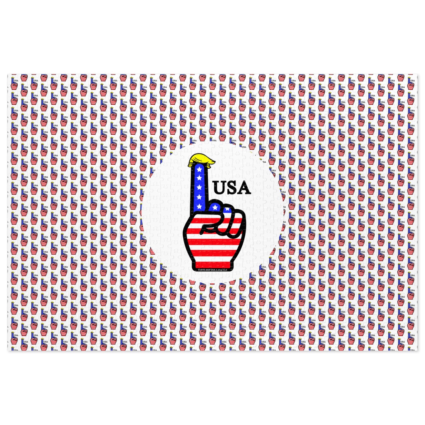 USA-1 Themed Jigsaw Puzzle with Tin – Patriotic Gift, Fun Family Activity, Home Decor, Holiday Entertainment, USA Puzzle