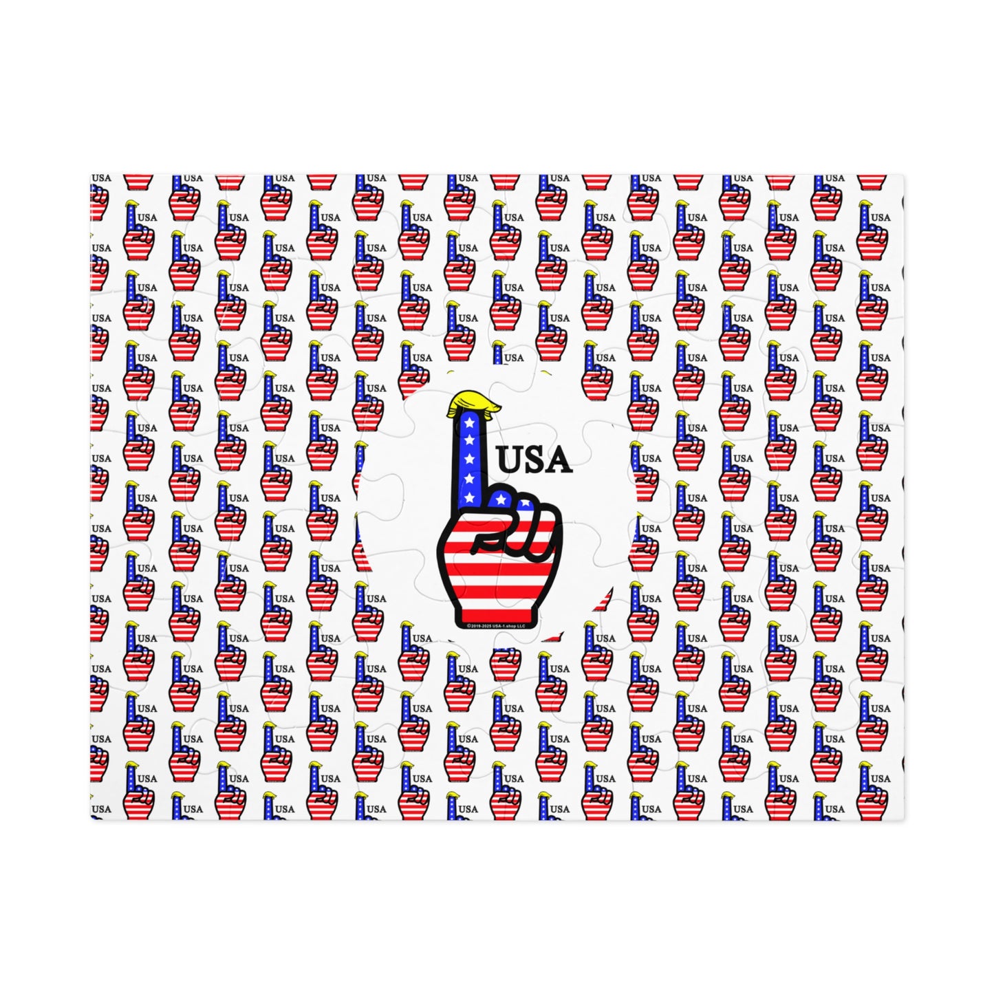 USA-1 Themed Jigsaw Puzzle with Tin – Patriotic Gift, Fun Family Activity, Home Decor, Holiday Entertainment, USA Puzzle