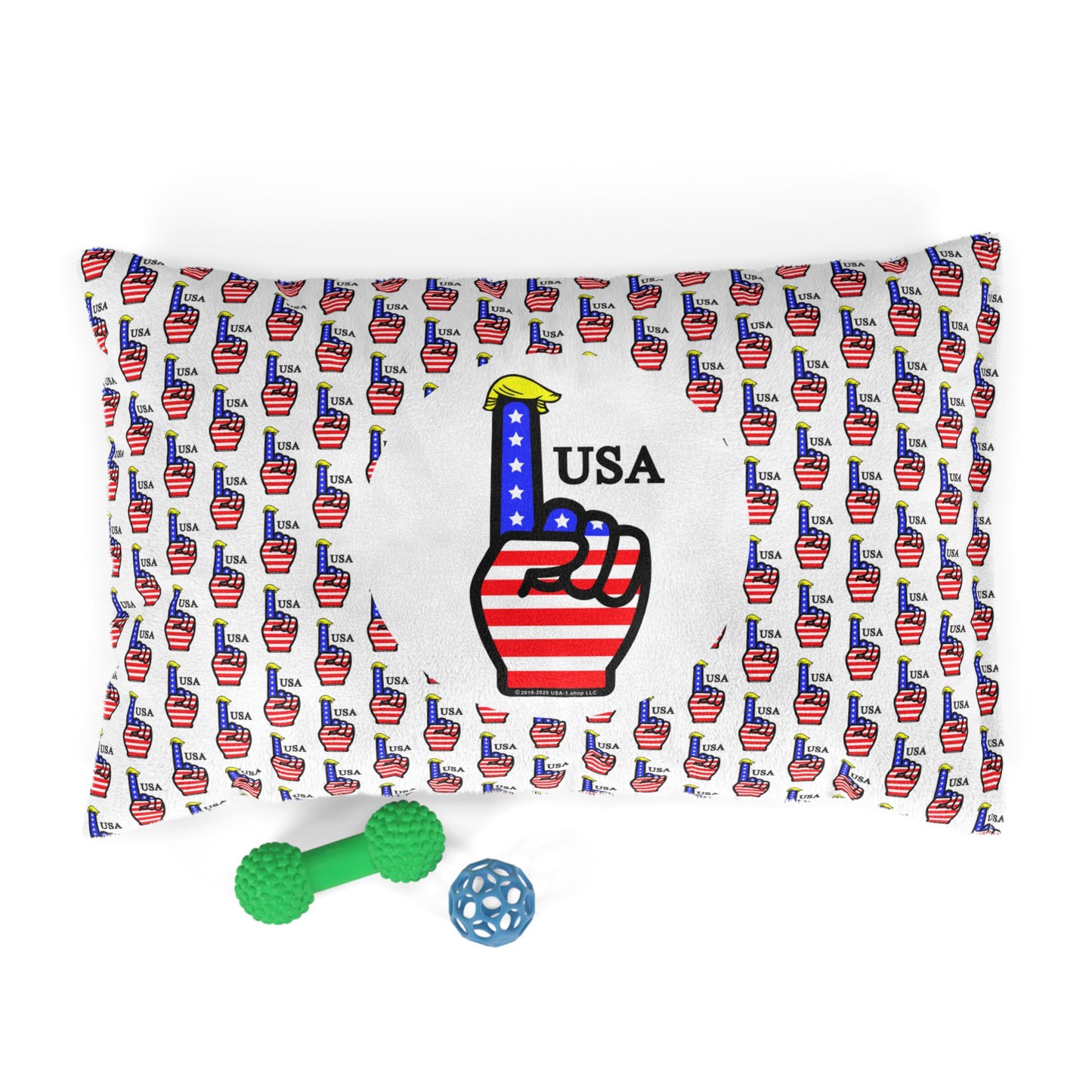 USA-1 Themed Pet Bed, Comfortable Dog Bed, Cat Bed,  Pet Cushion, Ideal for July 4th, Pet Lovers Gift