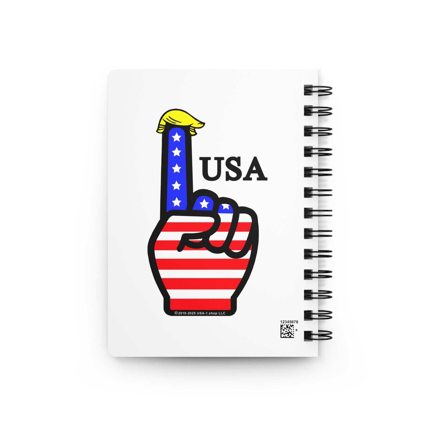 USA-1 Themed Style 1 Spiral Bound Journal, USA Notebook, Party Planning, Sports Events, Freedom Celebrations