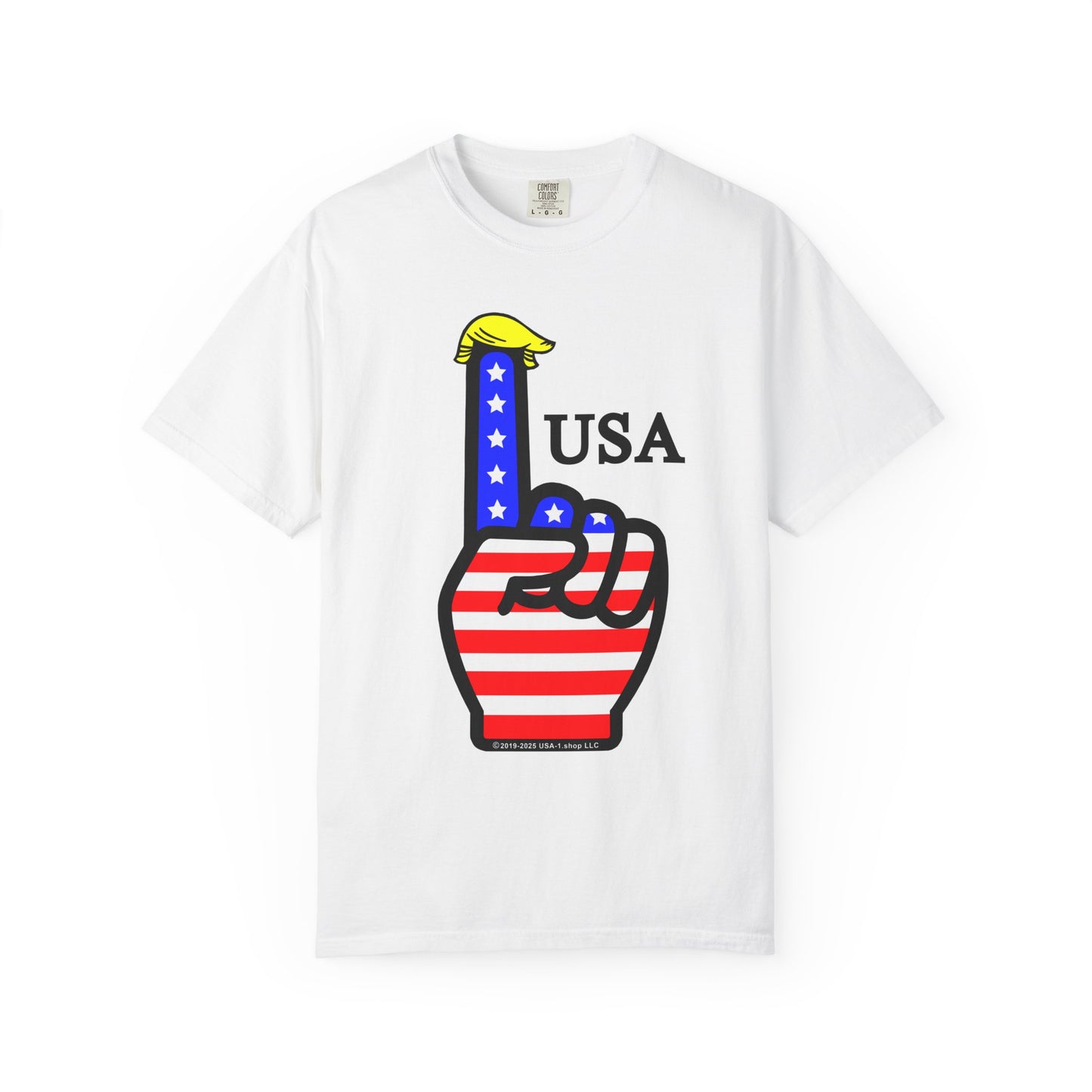 USA-1 Themed Woman's T-shirt, Casual Wear, Gifts for Patriots, Fourth of July, Comfortable Layering, Summer Style