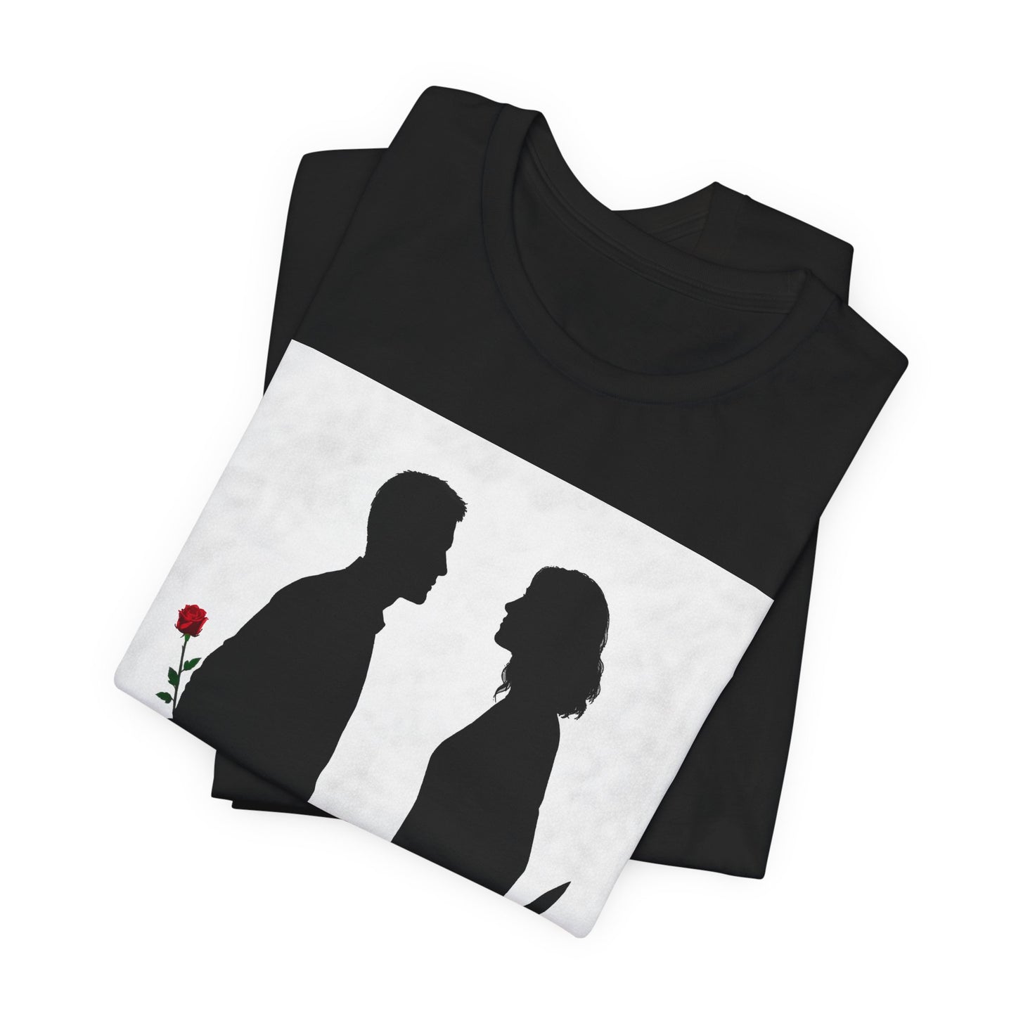 True Love on Classic Black T - FRONT SIDE PRINT