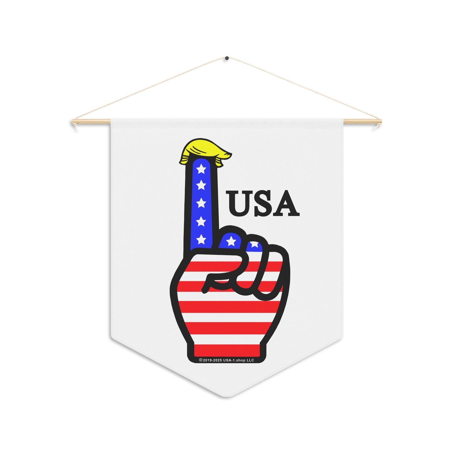 USA-1 Themed Style 1 Pennant, American Decor, Sports Fan Banner, Fourth of July Decoration, Wall Hanging for Home